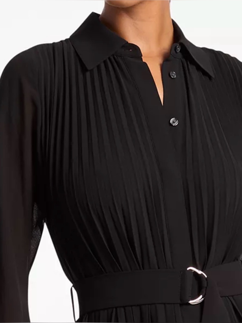 MICHAEL KORS Women's Pleated Shirt Dress - Picture 3 of 6